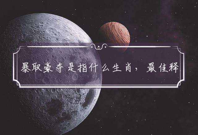暴取豪夺是指什么生肖，最佳释义成语作答解释