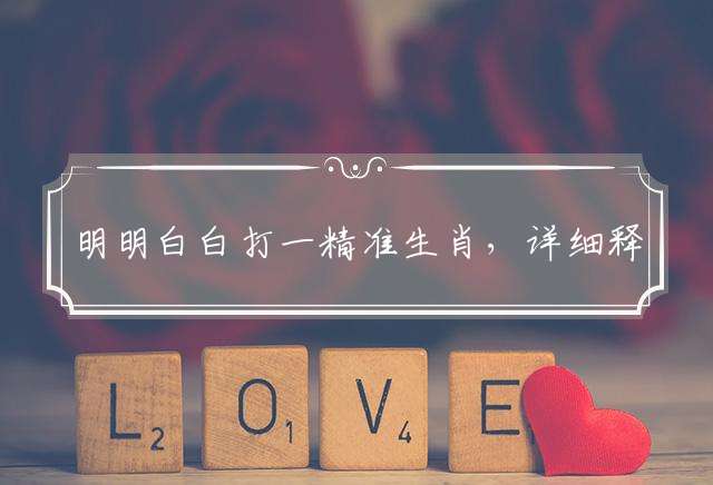明明白白打一精准生肖，详细释义落实解释