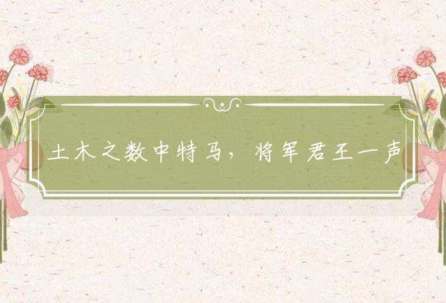 土木之数中特马，将军君王一声怒打一准确生肖，详细落实解释谜底
