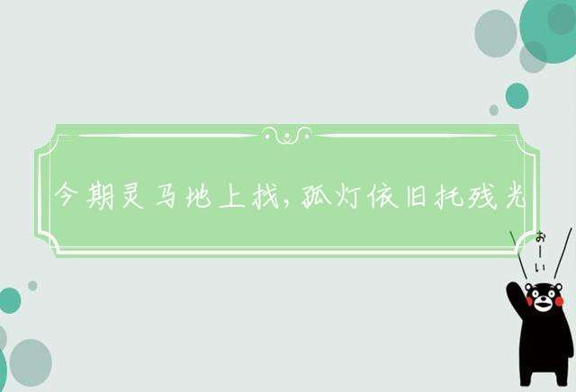 今期灵马地上找,孤灯依旧托残光是指什么生肖,最佳释义落实