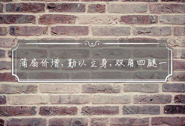 蒲扇价增,勤以立身,双角四腿一网罗,慎言慎行,誉过其实,冲破拘束修正果是嗲表什么生肖释义解释